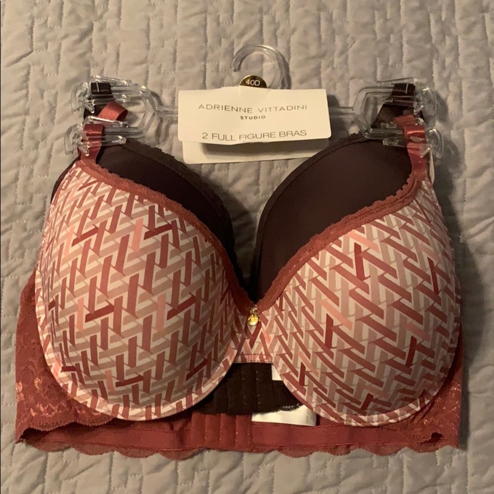 New with Tags Adrienne Vittadini Bra 2 Bras 40D